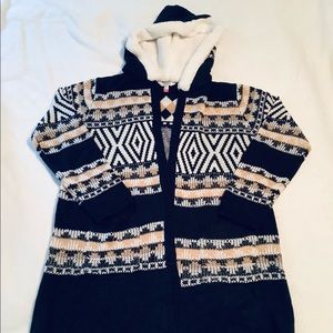 Cozy Hooded Open Sweater Jacket